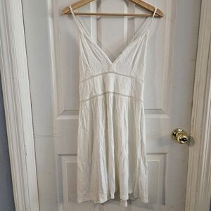 Roxy New Silver Light Strappy Woven Dress Creamy White Size Medium Beachy Flowy